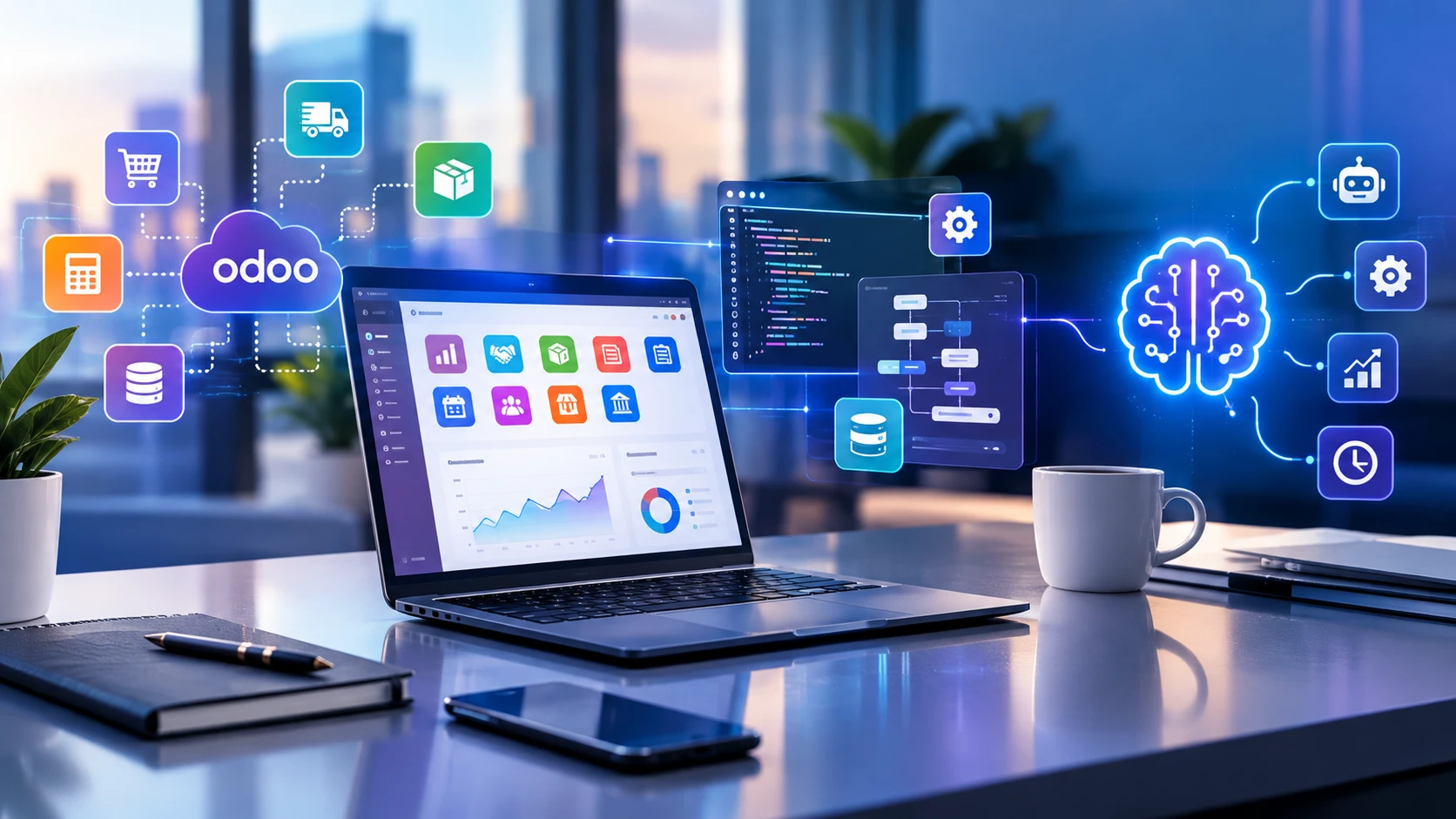 Odoo, development and artificial intelligence connected