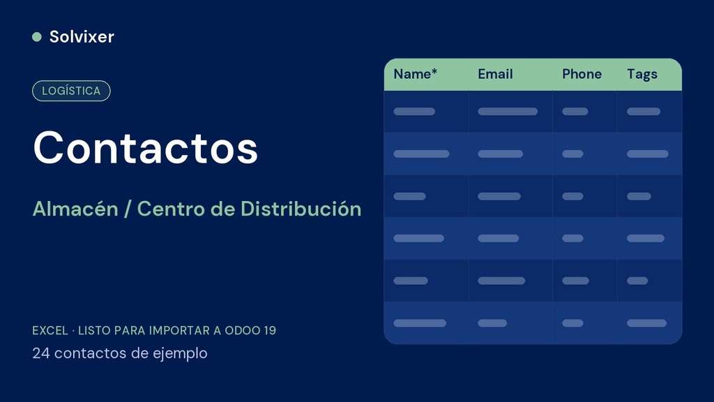 Contactos Almacén / Centro de Distribución