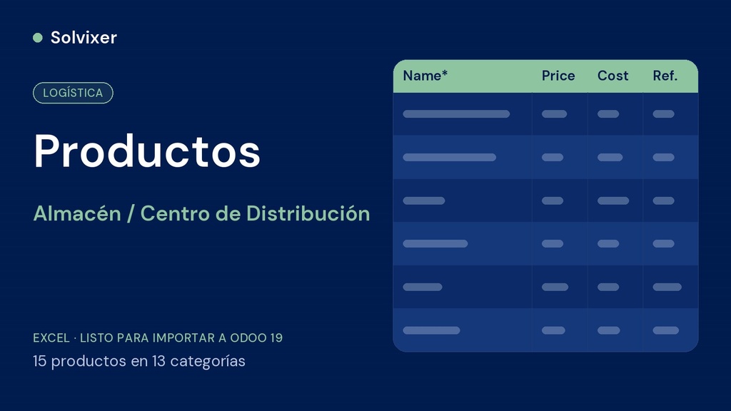Productos Almacén / Centro de Distribución