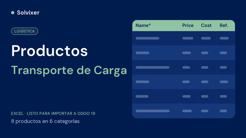 Productos Transporte de Carga