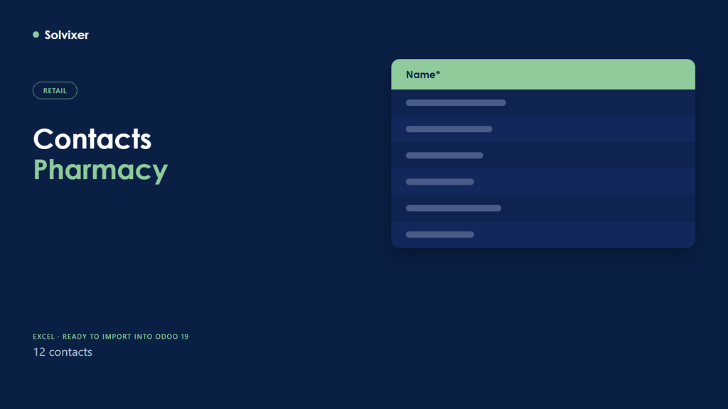 Pharmacy Contacts (English)
