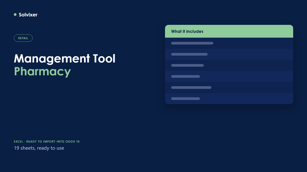 Management Tool Pharmacy (English)
