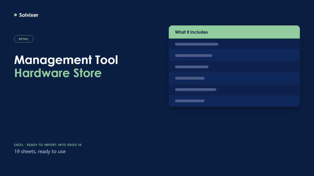 Management Tool Hardware Store (English)