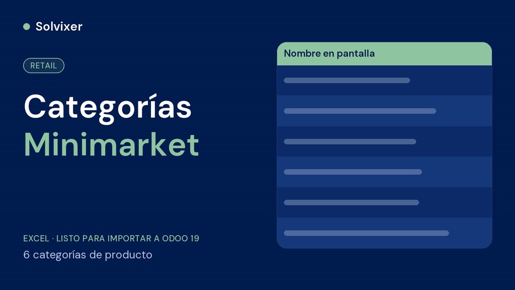 Categorías Minimarket