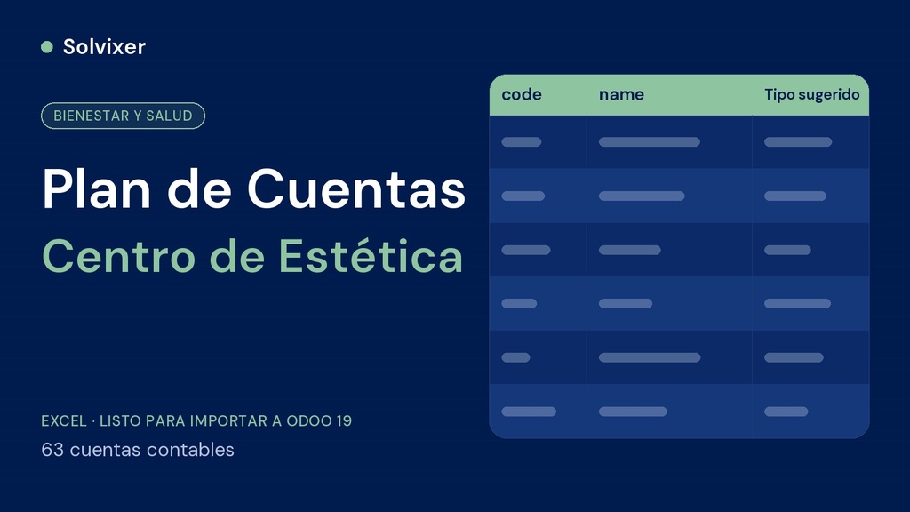 Plan de Cuentas Centro de Estética